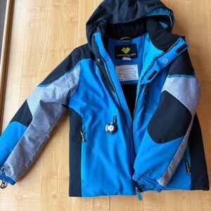 Obermeyer Kids Blue and Black Puffer Jacket